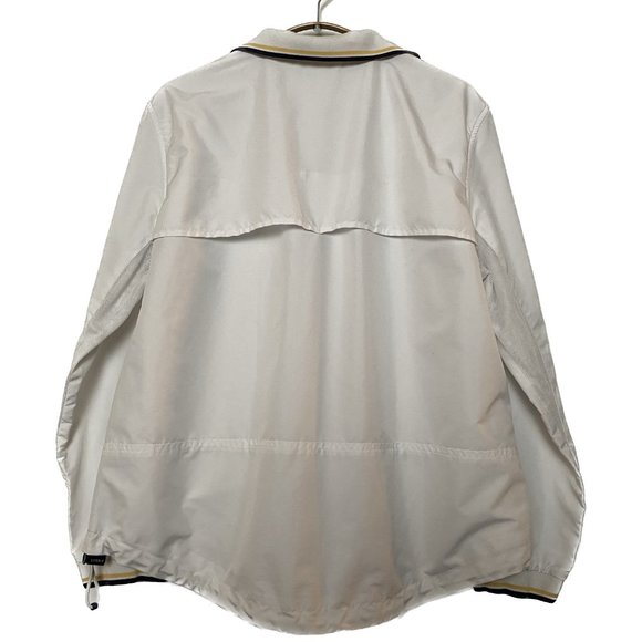 Vintage Liz Claiborne Windbreaker Women M White Golf 1/4 Zip 90s Preppy Coastal - Picture 2 of 15